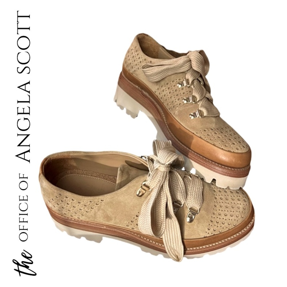 The Office of Angela Scott suede Oxford loafers